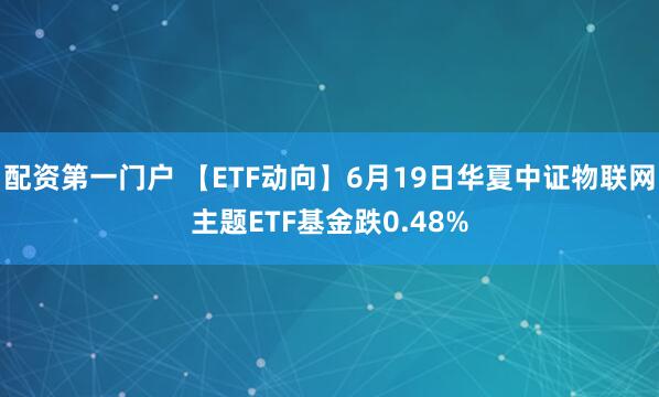 配资第一门户 【ETF动向】6月19日华夏中证物联网主题ETF基金跌0.48%